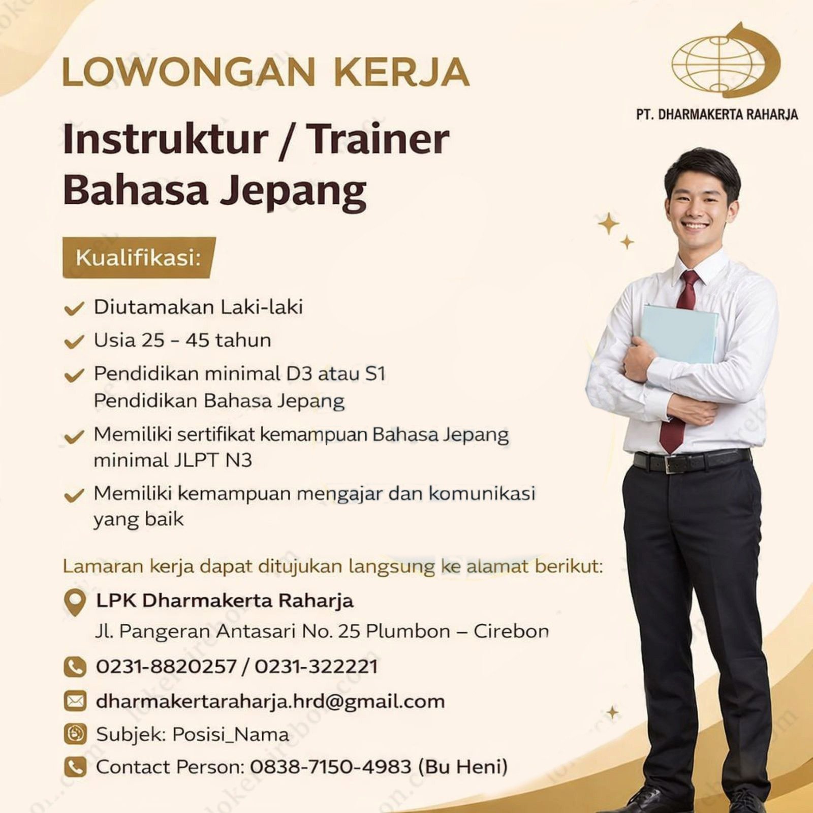 DI BUTUHKAN SEGERA SENSEI BAHASA JEPANG